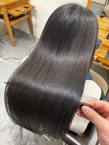 アンクル(ancre)&nbsp;美髪矯正×ロング×ダークグレージュ【広島】【横川】