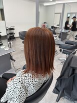 ガルボヘアー 桟橋店(garbo hair) オレンジカラーブリーチなしカラー高知美容院