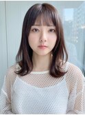 前髪 外ハネボブ ミニウルフ ホワイトグレージュ"