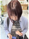 【RAFTEL 鴨井】ピンクブラウン×切りっぱなしボブ