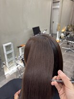 ファビ 渋谷(Fab) くびれヘア/暗めカラー/アプリコットオレンジ/縮毛矯正