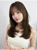 海外風レイヤー/内巻きワンカール/バタフライカット/渋谷/表参道