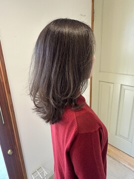 2席のみの美容室 アナイス(Anaiss) クラゲヘアー/小顔に見せるヘア/ココアベージュ/蟹江