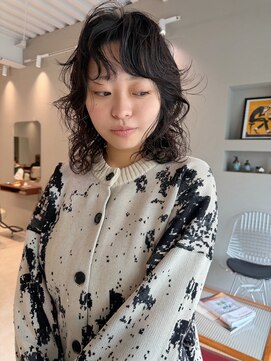 大人可愛い柔らかミディアムパーマ/茅ヶ崎