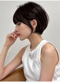 ハイライト白髪ぼかしダブルカラーインナーカラーショートボブ