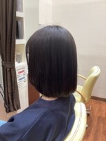 美容室ヒラトヤ 都南店 20代30代40代大人可愛い黒髪暗髪ナチュラルストレートボブ