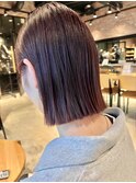20代30代向け◎春の透明感ピンクベージュボブ