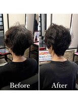 ヘアカラー専門店カラープラス石和店&nbsp;40代50代60代/BeforeAfter/白髪染め/おしゃれ染め