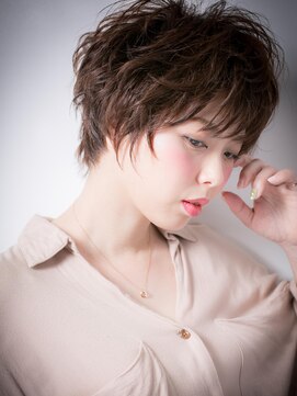 カバーヘア イヴ 戸頭店(COVER HAIR EVE) ふわくしゅくせ毛風小顔マニッシュショートw戸頭/20代/30代/40代
