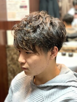 ヒロギンザ 新橋店(HIRO GINZA) マッシュパーマ メンズシェービング 顔剃り パーマ