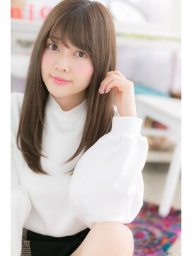 ミック ヘアアンドメイク アップ 駒込店(miq Hair&Make up) ショコラアッシュ艶カラーサラサラ小顔エアストレートa1