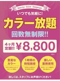 4ヶ月染め放題　¥8,800（税込み）