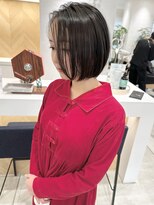 ステア ケース(stair case) 大人黒髪前下がりボブミニボブ耳かけ