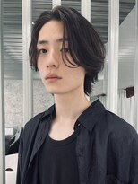 ディバイン 船橋店(divine)&nbsp;センターパートメンズマッシュパーマニュアンスパーマ刈り上げ