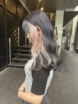 ロンド レア 天神大名店(Lond Le’a) ダブルカラーインナーシルバーグレージュ韓国レイヤーカット