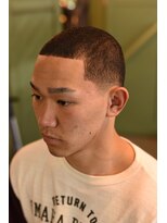 メリケンバーバーショップ フクオカ(MERICAN BARBERSHOP FUK)&nbsp;イージーパーマハイライトマッシュパーマウルフアッシュブラック