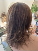 アッシュベージュ＋ハイライト