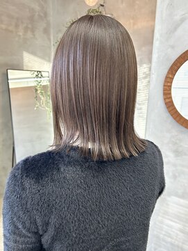 テトヘアー(teto hair) オリーブベージュブラウン　ブリーチなし透明感カラー