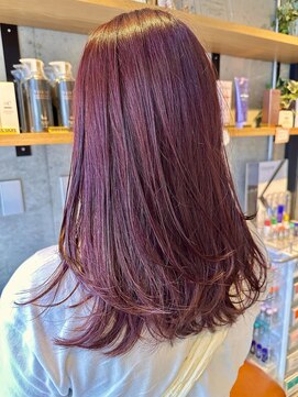 シュア(sure) 【ブリーチ1回艶々ピンク＋抜け感レイヤー】style 北村 健太