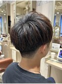 無造作マッシュメンズショート☆マットカラーデジタルパーマ