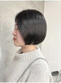 内巻き切りっぱなしボブ