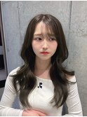 髪質改善＊韓国ハッシュカットレイヤーオリーブグレージュ＊美髪