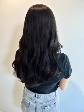 シエル バイ ケンジ 登戸 生田(CIEL by KENJE) 韓国風ブルージュアッシュブルーブラック艶髪暗髪赤み消しカラー