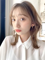 レア 表参道(L'ea)&nbsp;・黒髪クラゲヘアーオリーブグレー小顔ココアベージュ