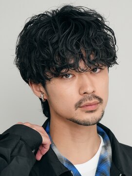 フィフス 大分(fifth) 大分シャドウパーマメンズカットラウンドマッシュツーブロック