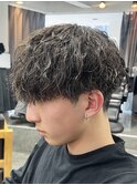 *NOISM波巻きツイストスパイラルパーマツーブロックマッシュ