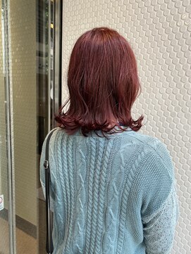 エル(EL by green) （Kotaro）コーラルピンク×外ハネミディ