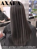 【AXARA 海老名】ホワイトグレージュ・コントラストハイライト