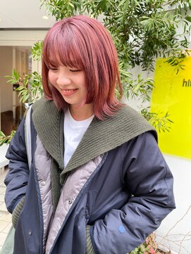 ヒツジ(hitsuji) ボブウルフ×ピンク