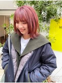 ボブウルフ×ピンク