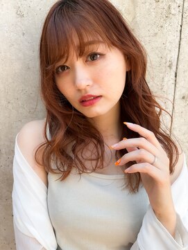 グロウバイニューヨークニューヨーク(Grow by NYNY) 【打越】ウェーブ×セミロング×ピンクブラウン