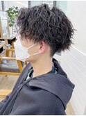 波巻きスパイラル×ツイストパーマ[メンズ]　ニュアンスパーマ