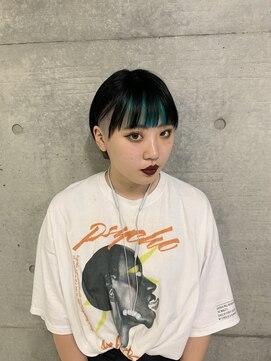 ザ ドット(THE DOT) 前髪インナー グリーンカラー