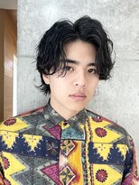 マイロ(mailo) メンズサイドパート×ニュアンススパイラルパーマ×メンズウルフ