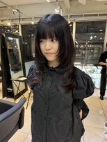 アクアオモテサンドウ(ACQUA omotesando)&nbsp;△レイヤーカットロングウルフカットブルーブラック黒髪ロング