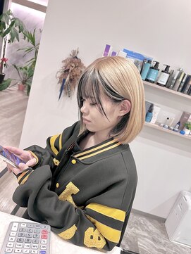 リシェイル(RICHAIR) ミルクティーベージュ×ブラック