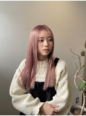 柔らかピンクヘアー