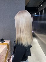 ペレ 栄店(PELE) デザインカラー/レイヤーカット/ウェットヘア/オリーブベージュ