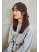 顔まわり似合わせカット×シースルー前髪韓国レイヤーミディ