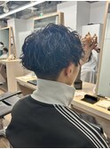 メンズカットツイストスパイラルパーマニュアンスパーマショート