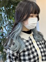 ヴェルデ(Verde)&nbsp;インナーカラー水色 水色カラー ブルーカラー