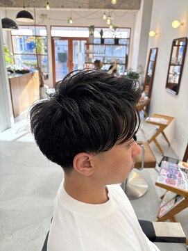 ツーブロックショート