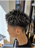 MEN’S/サーフカール/刈り上げセンターパート/表参道駅/青山