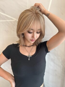 キティー サカエ(kiti SAKAE) ベージュ/ボブ/ハッシュカット/栄/レイヤーカット