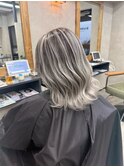 バレイヤージュ、ハイライト、レイヤーカット、ダブルカラー