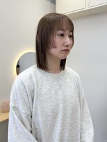ハニー 町田(HONEY)&nbsp;姫カット/鎖骨ミディアム/切りっぱなし/ベージュカラー
